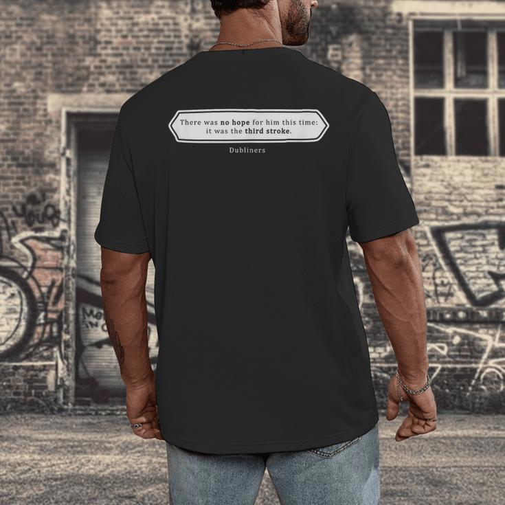 Must Read Book Quote Dubliners James Joyce Men's Back Print T-Shirt