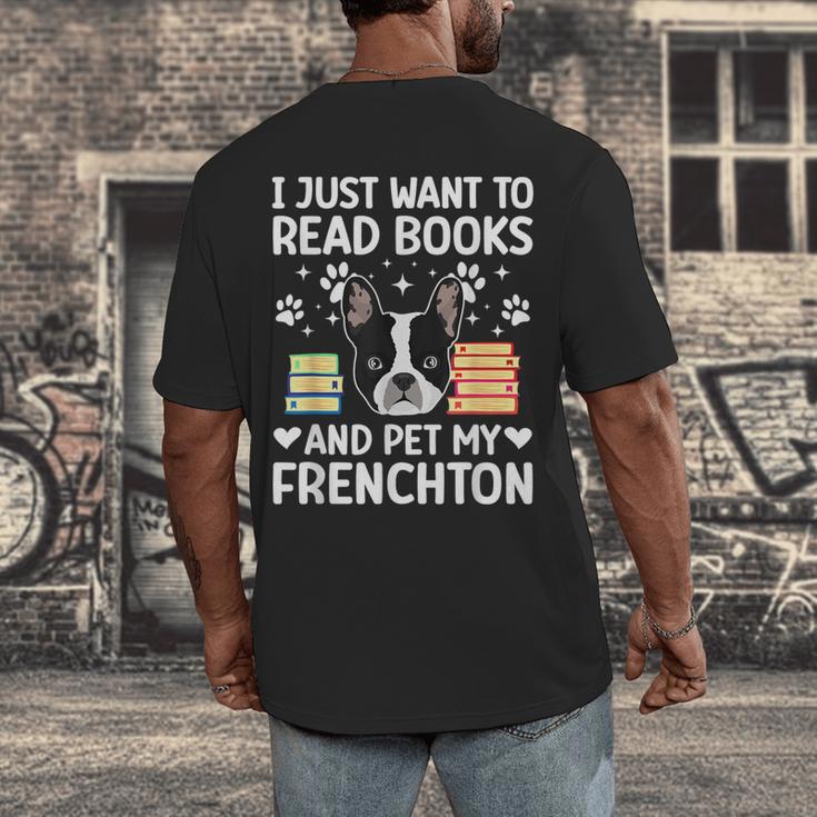 Read Books & Pet My Frenchton Owner Frenchton Lover Men's Back Print T-Shirt