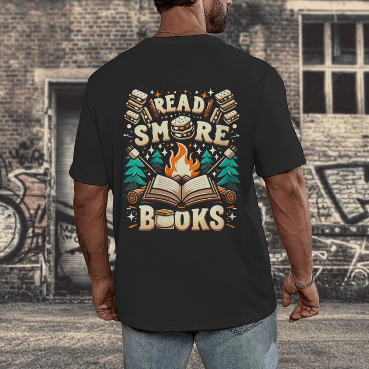 Read More Books Camping Outdoors Travel Campfire Smores Men's Back Print T-Shirt