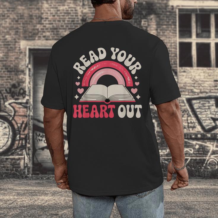 Read Your Heart Out Book Lover Fun Reading Time Men's Back Print T-Shirt