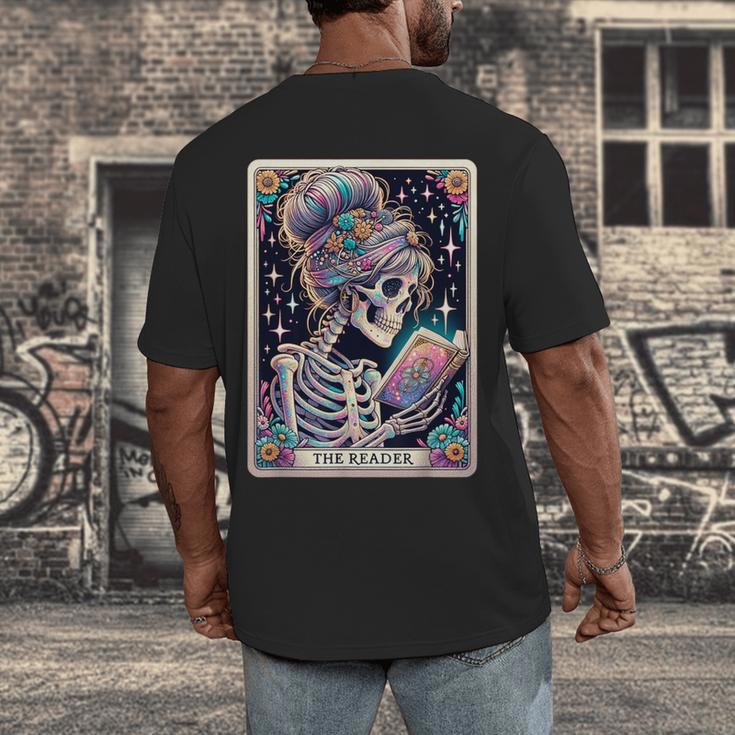 The Reader Tarot Card Women Book Lover Librarian Read Men's Back Print T-Shirt