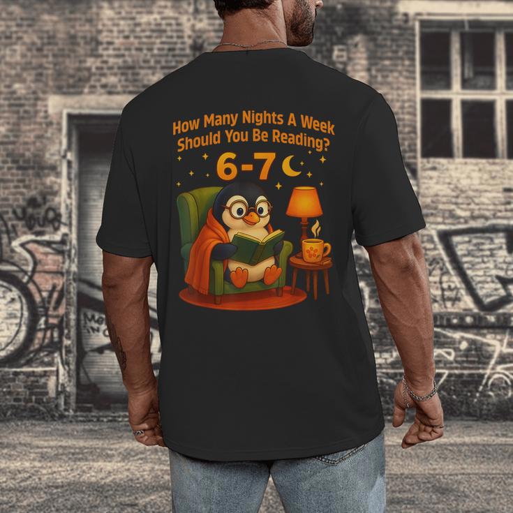 Reading 6 7 Six Seven Meme English Teacher Book Lover Men's Back Print T-Shirt