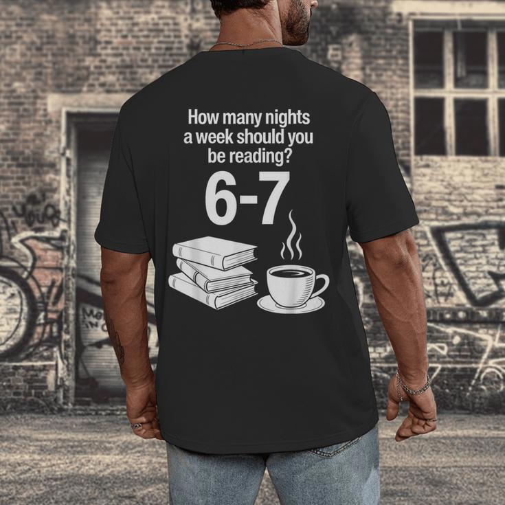 Reading 67 Meme English Teacher Book Lover Men's Back Print T-Shirt