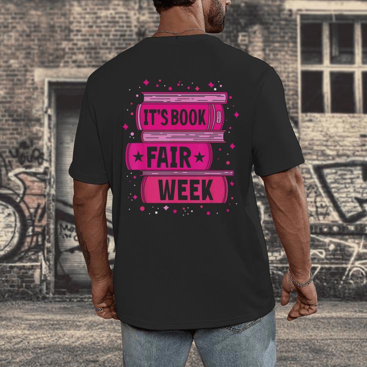 Reading Books Its Book Fair Week Men's Back Print T-Shirt Reading Books Its Book Fair Week Men's Back Print T-Shirt
