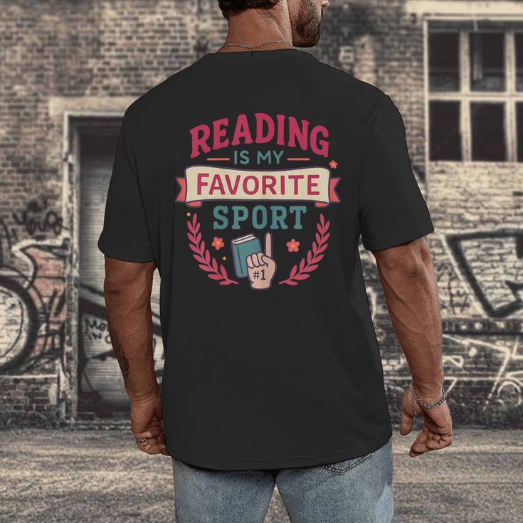 Reading Is My Favorite Sport Book Lover Keepsake For Women Men's Back Print T-Shirt