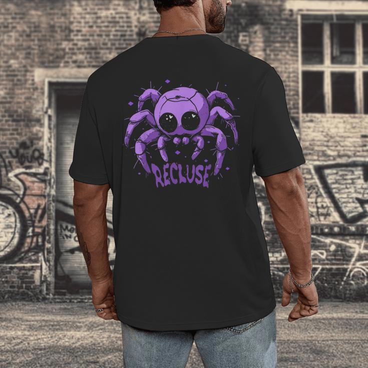 Recluse Pastel Goth Spider Shy Introvert Creepy Cute Kawaii Men's Back Print T-Shirt Recluse Pastel Goth Spider Shy Introvert Creepy Cute Kawaii Men's Back Print T-Shirt