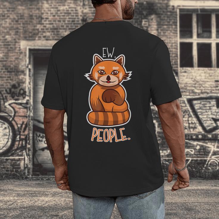 Red Panda Introvert For Red Pandas Fan Men's Back Print T-Shirt Red Panda Introvert For Red Pandas Fan Men's Back Print T-Shirt