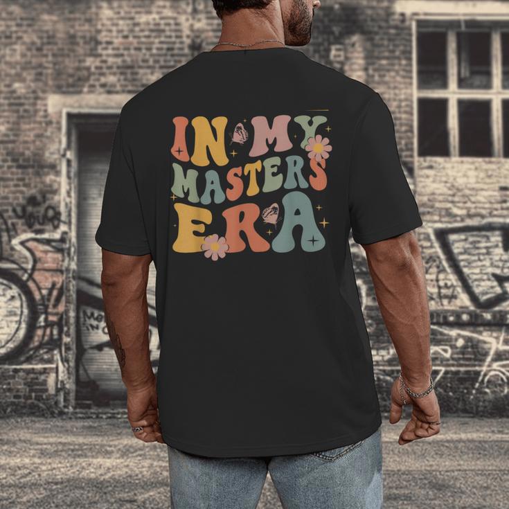 Retro Groovy In My Master's Degree Era Graduation Master Men's Back Print T-Shirt