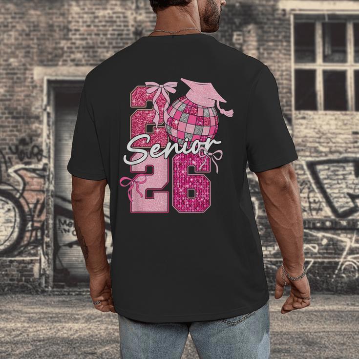 Retro Senior 2026 Coquette Bow Graduation Class Of 2026 Men's Back Print T-Shirt