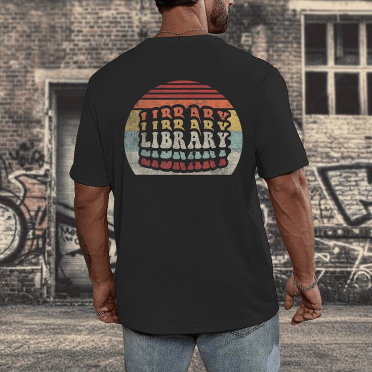Retro Vintage Bookworm Library Shirt Book Lover Men's Back Print T-Shirt Retro Vintage Bookworm Library Shirt Book Lover Men's Back Print T-Shirt