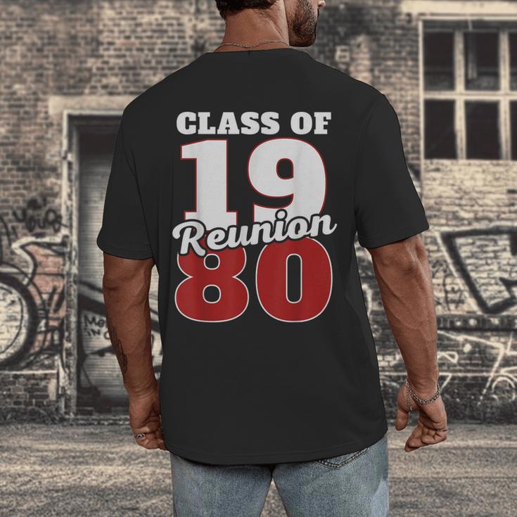 Reunion 1980 Class Of 1980 Reunion 80 Graduation 1980 Men's Back Print T-Shirt