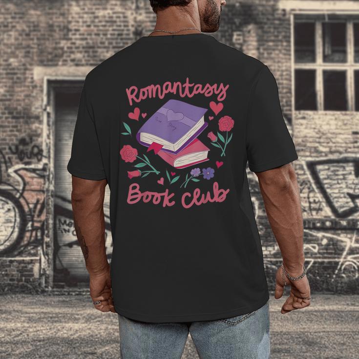 Romantasy Book Club Novel Reading Club Bibliophiles Fiction Men's Back Print T-Shirt