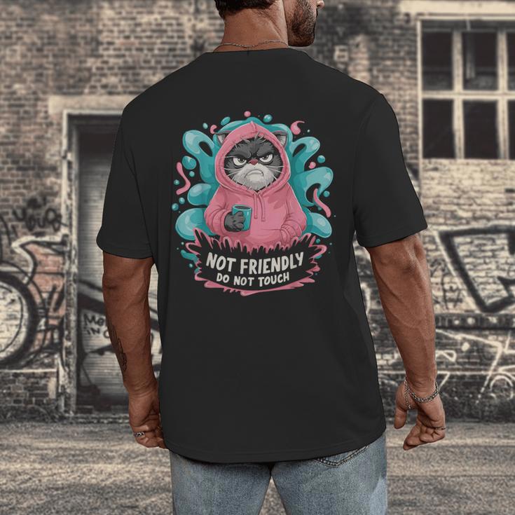 Sarcastic Loner Introvert Clothing Not Friendly Do Not Touch Small Men's Back Print T-Shirt Sarcastic Loner Introvert Clothing Not Friendly Do Not Touch Small Men's Back Print T-Shirt