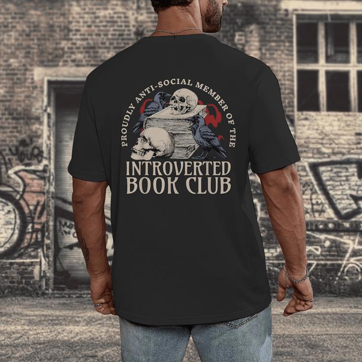 Sarcastic Proud Anti Social Member Of Introverted Book Club Men's Back Print T-Shirt
