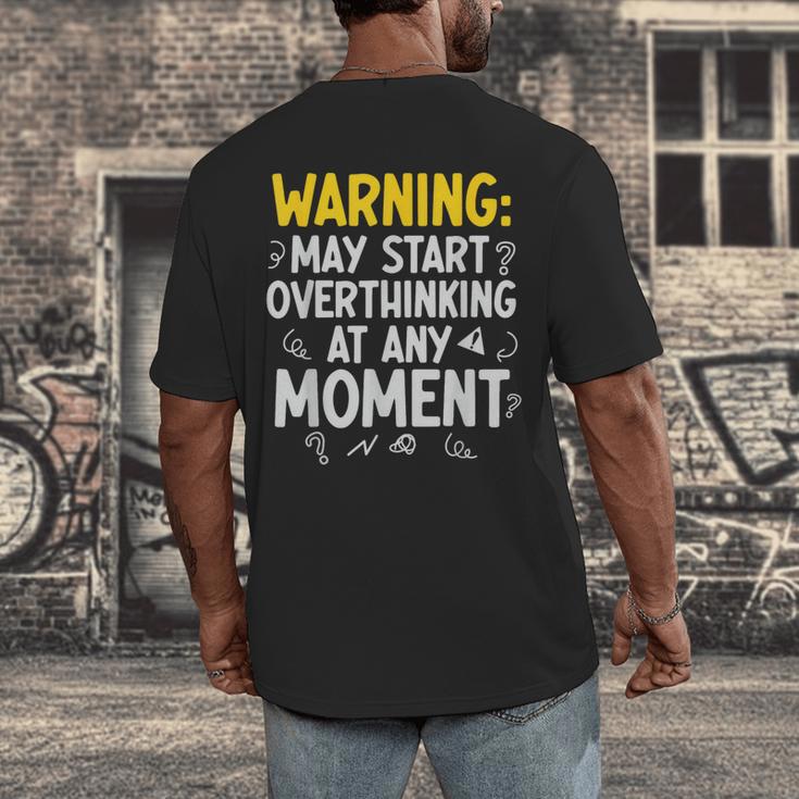 Sarcastic Saying For Overthinkers Introverts Men's Back Print T-Shirt Sarcastic Saying For Overthinkers Introverts Men's Back Print T-Shirt