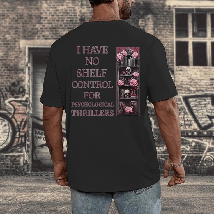 Saying Psychological Thriller Book Reader Lover Men's Back Print T-Shirt