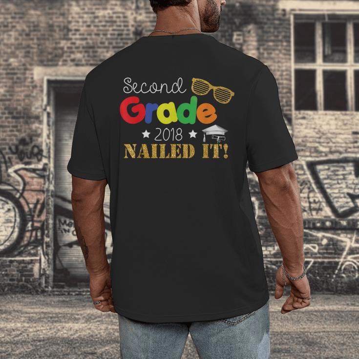 Second 2nd Grade 2018 Nailed It Graduation Shirt Men's Back Print T-Shirt