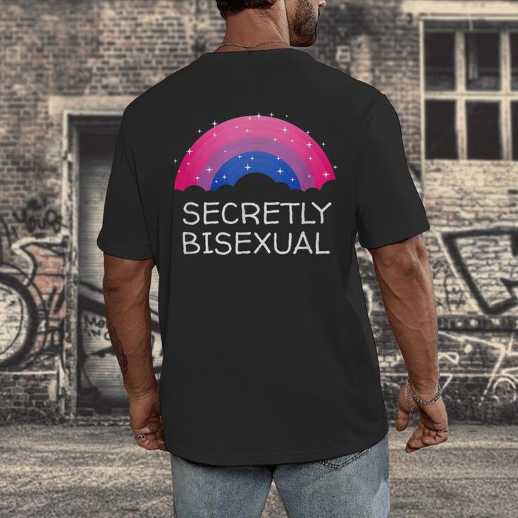 Secretly Bisexual Bi Introvert Bi Pride Antisocial LGBTQ Men's Back Print T-Shirt Secretly Bisexual Bi Introvert Bi Pride Antisocial LGBTQ Men's Back Print T-Shirt