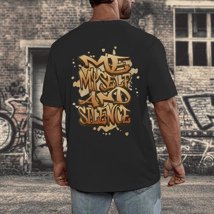 Self Care Introvert Relaxation Me Myself And Silence Retro Men's Back Print T-Shirt Self Care Introvert Relaxation Me Myself And Silence Retro Men's Back Print T-Shirt