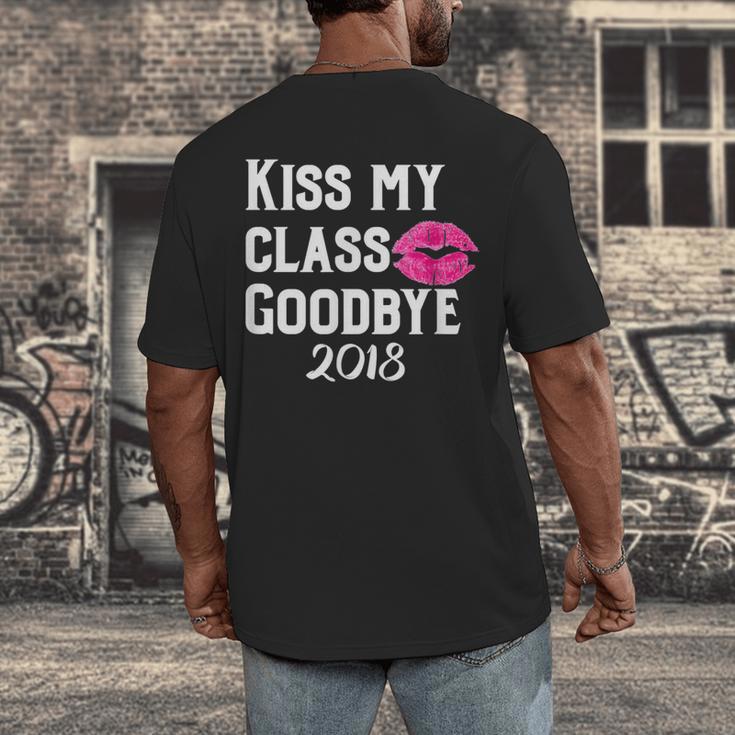 Sen18r Shirt Senior 2018 Graduation Kiss Lips Men's Back Print T-Shirt