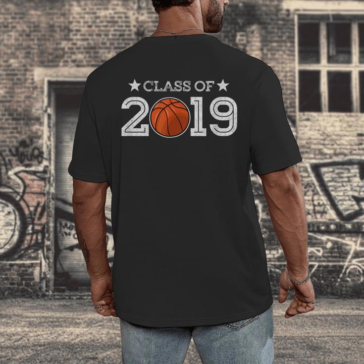 Senior 2019 Basketball Shirt Graduation Class Of 2019 Stars Men's Back Print T-Shirt