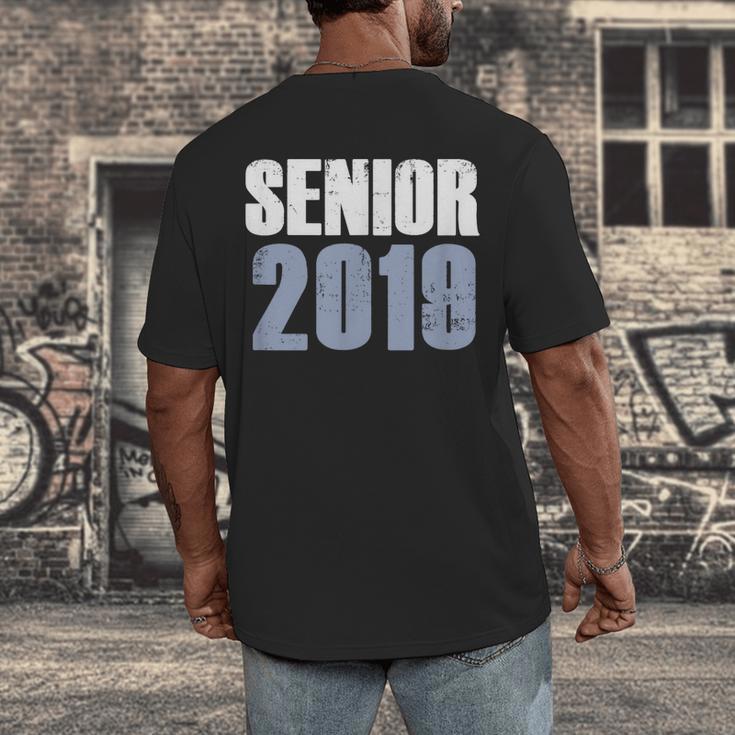 Senior 2019 Shirt Graduation Class Back To School Tee Men's Back Print T-Shirt