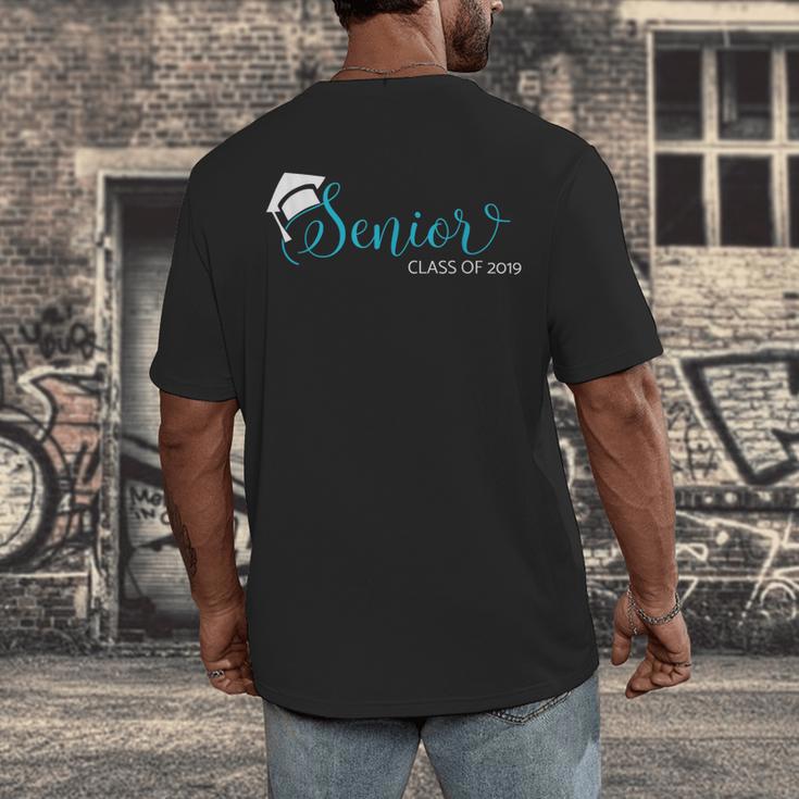 Senior 2019 Shirt Graduation High School College Tee Men's Back Print T-Shirt