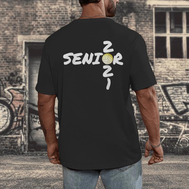 Senior 2021 Volleyball Graduation Shirt Men's Back Print T-Shirt