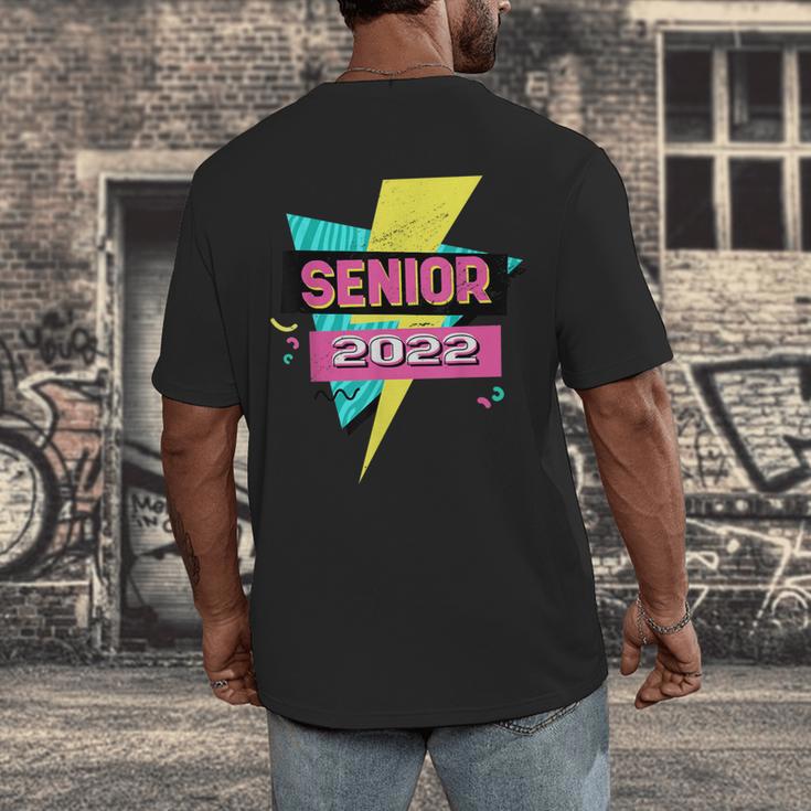 Senior 2022 Graduation Class Of 2022 Retro 90's Graduation Men's Back Print T-Shirt