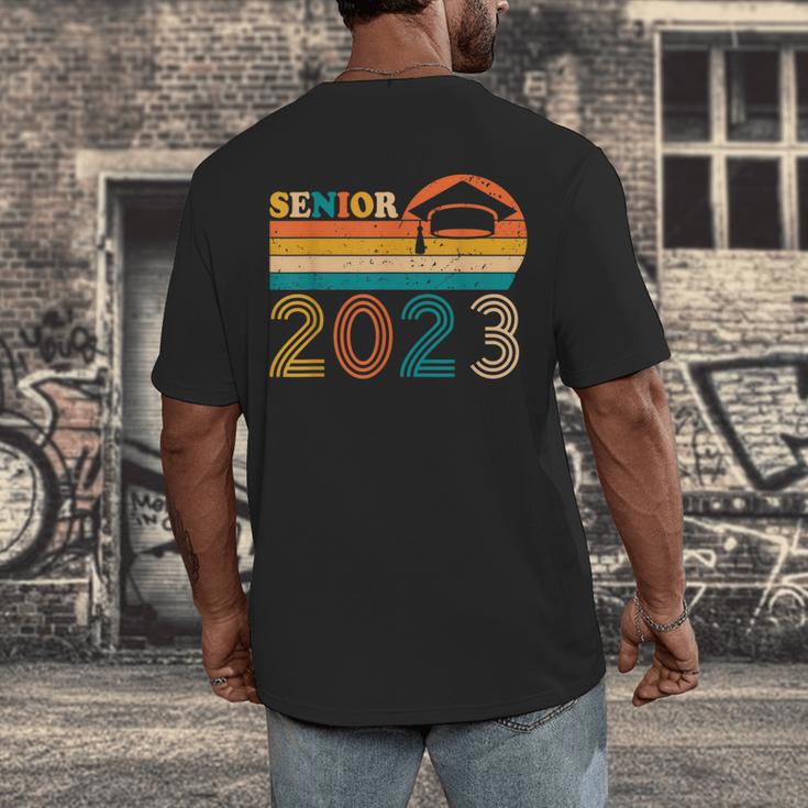 Senior 2023 Retro Class Of 2023 Seniors Graduation 23 Men's Back Print T-Shirt