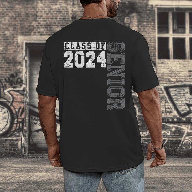 Senior 2024 Class Of 2024 Seniors Graduation 2024 Senior 24 Men's Back Print T-Shirt