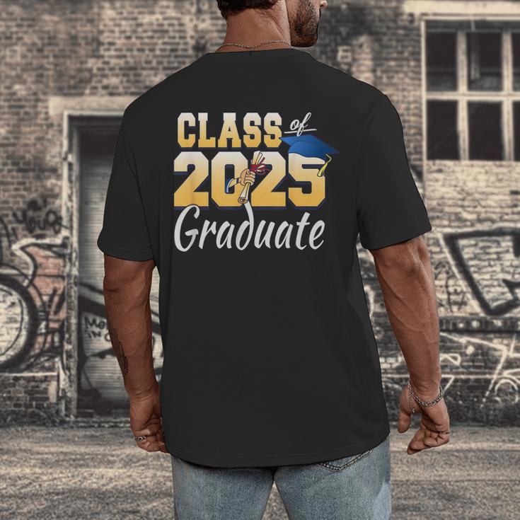 Senior 2025 Class Of 2025 Senior Graduate 2025 Graduation Men's Back Print T-Shirt
