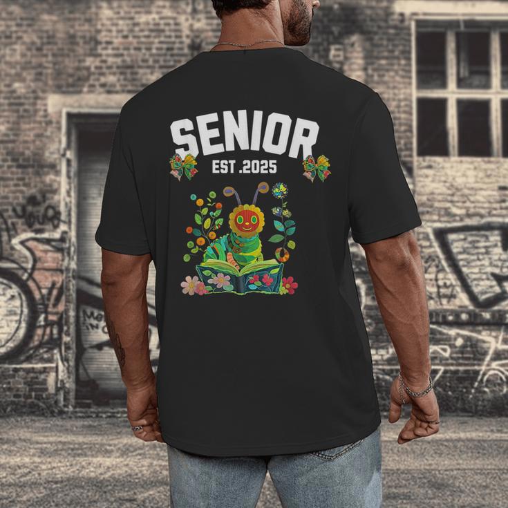 Senior 2025 Graduation Caterpillar For Kids Cute Coquette Men's Back Print T-Shirt