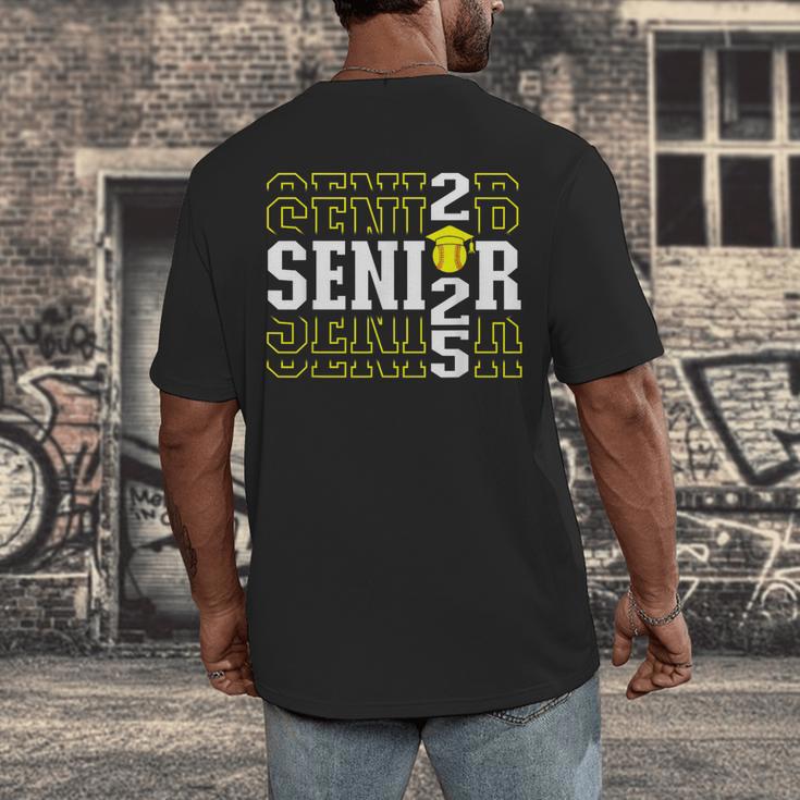 Senior 2025 Softball Class Of 2025 Graduation Men's Back Print T-Shirt