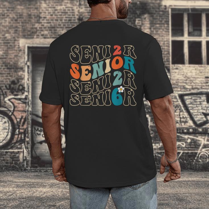 Senior 2026 Class Of 2026 Retro Groovy Graduation Grad Women Men's Back Print T-Shirt