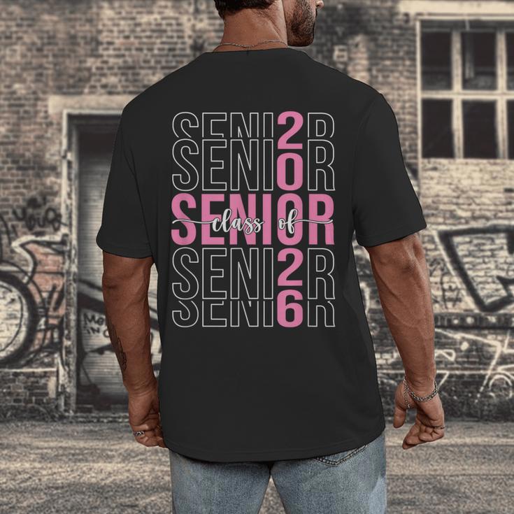 Senior 2026 Class Of 2026 Seniors Graduation 2026 Girl Women Men's Back Print T-Shirt