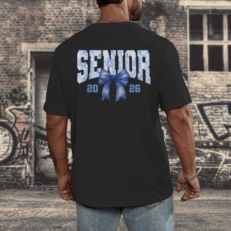 Senior 2026 Class Of 2026 Toile Coquette Bow Graduation 2026 Men's Back Print T-Shirt