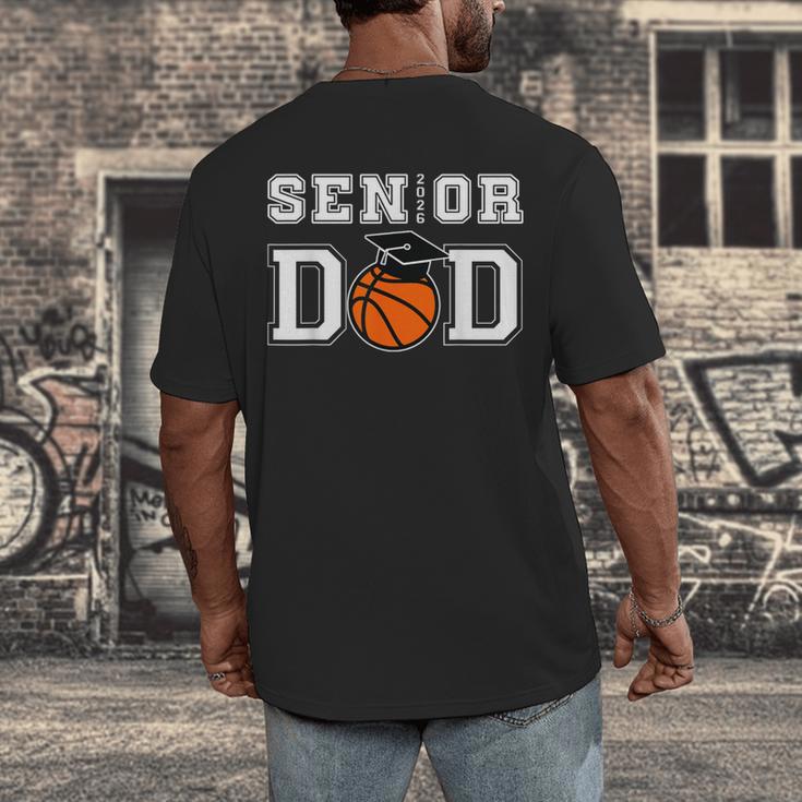 Senior 2026 Dad Basketball Graduation Men's Back Print T-Shirt