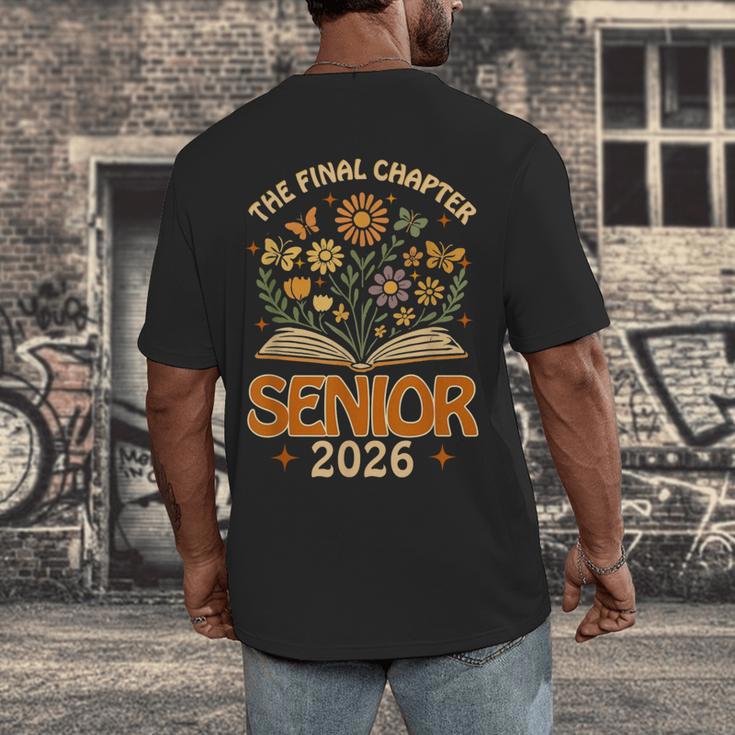 Senior 2026 Final Chapter Retro Book Lover Last First Day Men's Back Print T-Shirt