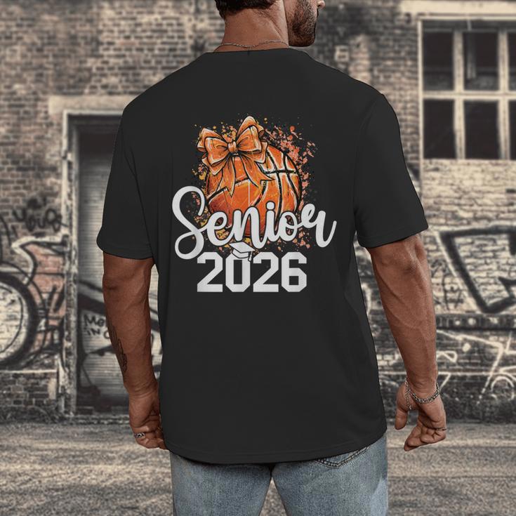 Senior Basketball Class Of 2026 Coquette Graduation Day Men's Back Print T-Shirt