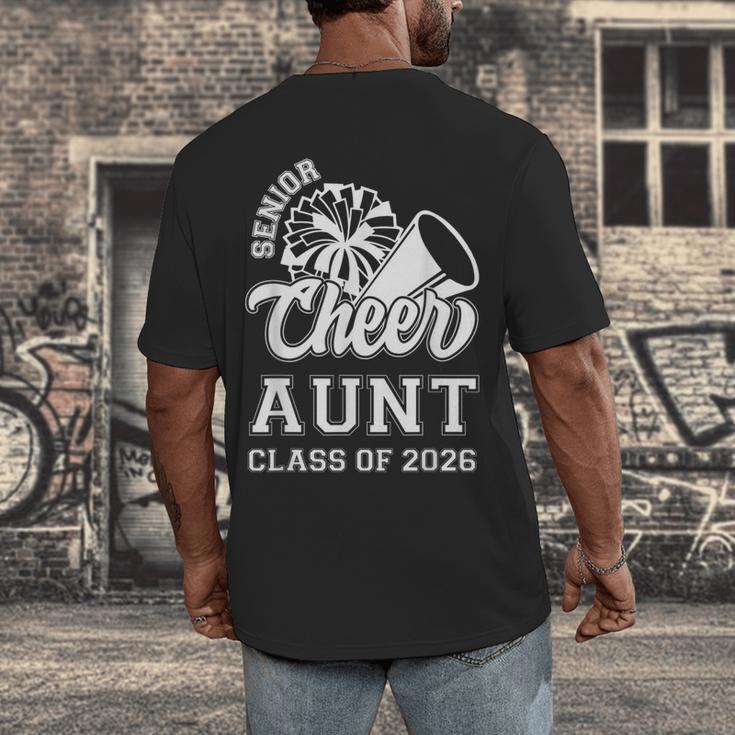 Senior Cheerleader Aunt Cheer Class Of 2026 Graduation Women Men's Back Print T-Shirt