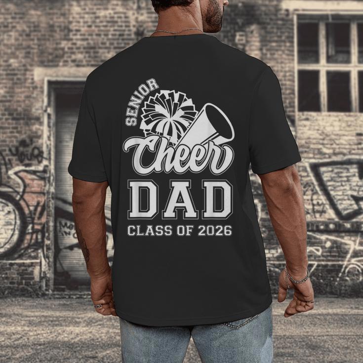 Senior Cheerleader Dad Cheer Class Of 2026 Graduation Men Men's Back Print T-Shirt