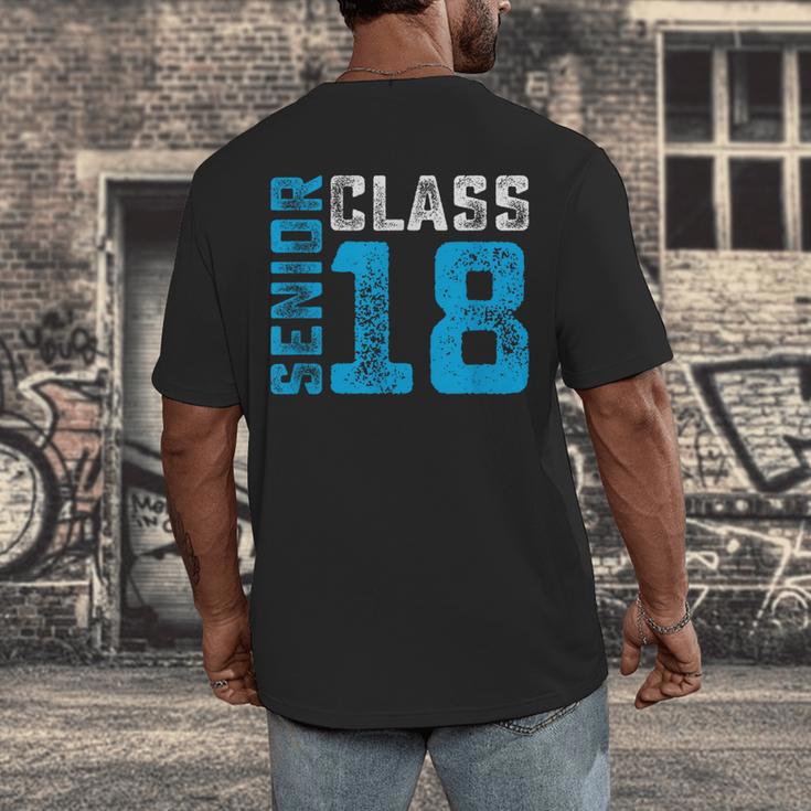 Senior Class 18 Shirt Graduation Apparel T-Shirt Men's Back Print T-Shirt