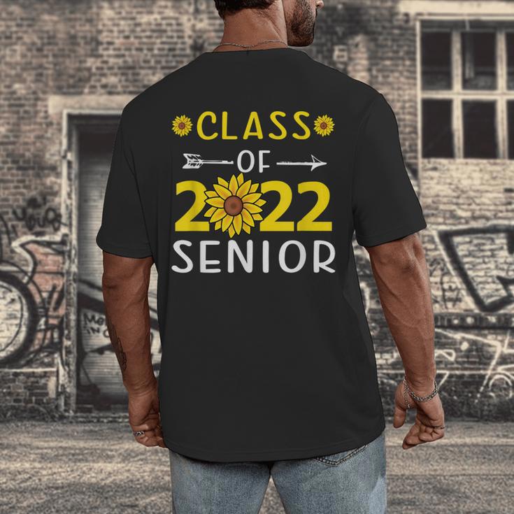 Senior Class Of 2022 Sunflower Graduation Seniors 22 Men's Back Print T-Shirt