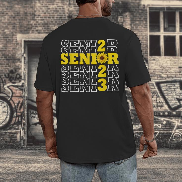 Senior Class Of 2023 Sunflower Graduation Seniors 23 Men's Back Print T-Shirt