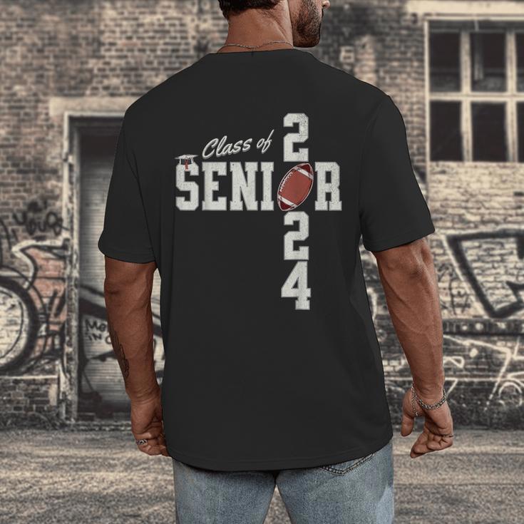 Senior Class Of 2024 Football Graduation Party Favors 2024 Men's Back Print T-Shirt
