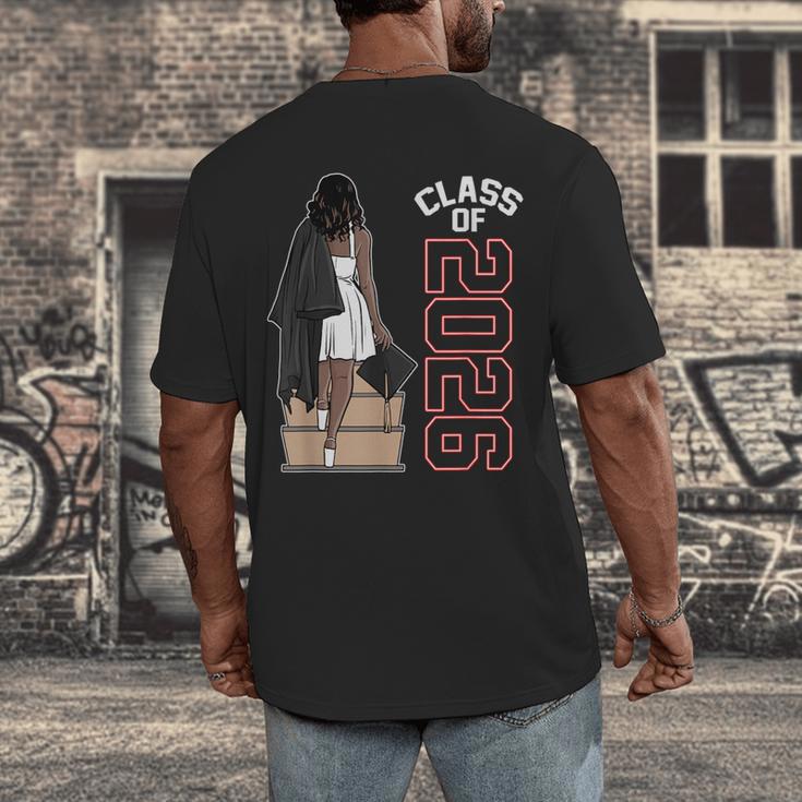 Senior Class Of 2026 Melanin Girl 2026 Graduation Men's Back Print T-Shirt