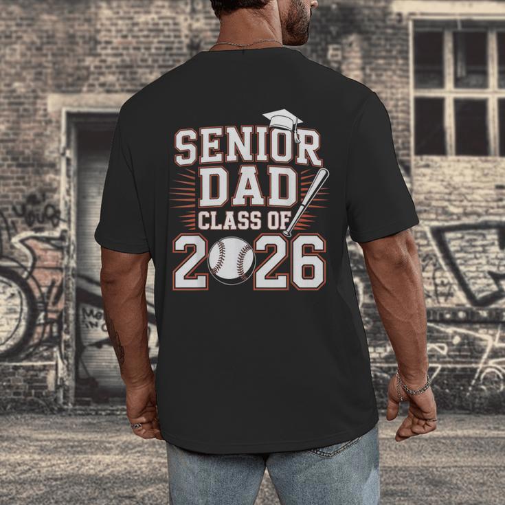 Senior Dad Class Of 2026 Graduate Baseball 2026 Graduation Men's Back Print T-Shirt