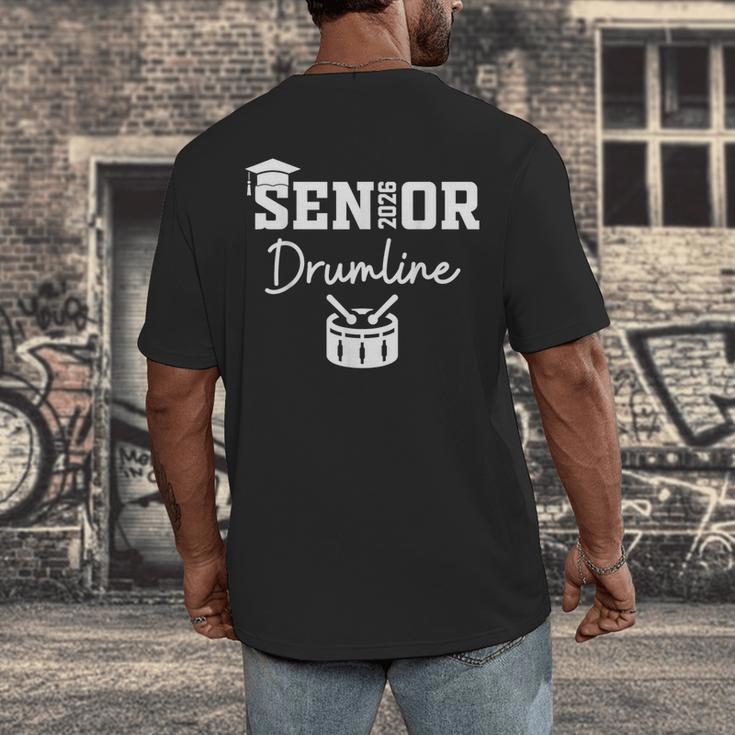 Senior Drumline Class Of 2026 Marching Band Graduation Men's Back Print T-Shirt