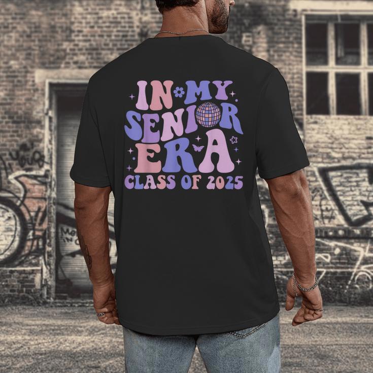 In My Senior Era Class Of 2025 Groovy Senior 2025 Graduation Men's Back Print T-Shirt
